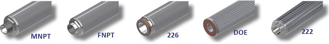 sintered mesh filter connector types
